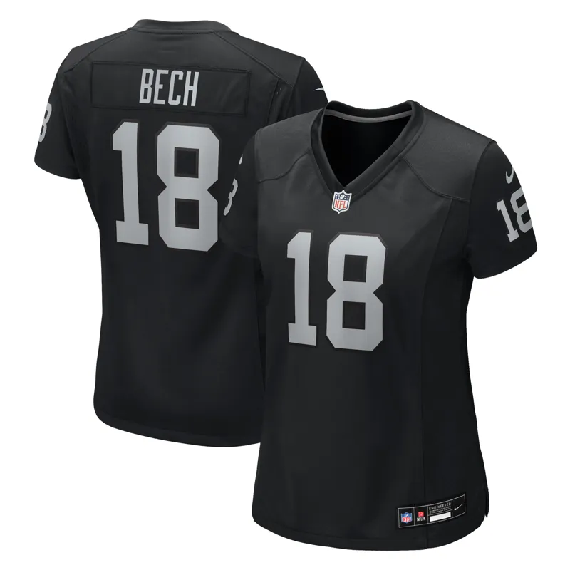 Las Vegas Raiders Jersey Jack Bech Black Team Game Jersey