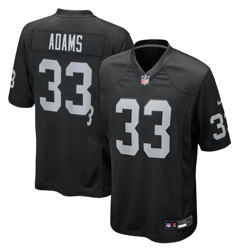 Las Vegas Raiders Jersey Jamal Adams Black Team Game Jersey - Image 2
