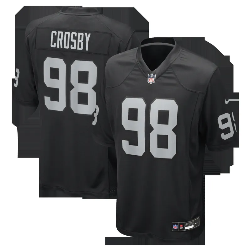 Las Vegas Raiders Jersey Maxx Crosby Black Game Jersey