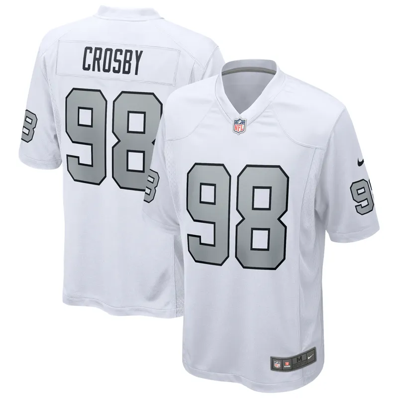 Las Vegas Raiders Jersey Maxx Crosby Black Game Jersey - Image 4
