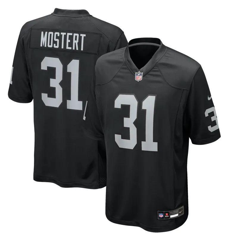 Las Vegas Raiders Jersey Raheem Mostert Black Team Game Jersey - Image 2