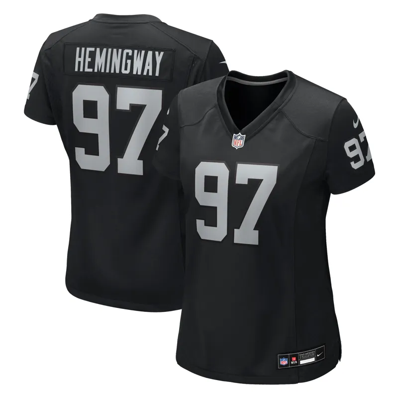 Las Vegas Raiders Jersey Tonka Hemingway Black Team Game Jersey