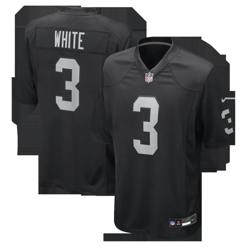 Las Vegas Raiders Jersey Zamir White Black Game Jersey - Image 2