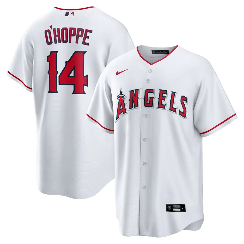 Los Angeles Angels Jersey Logan Ohoppe White Alternate Jersey - Image 2