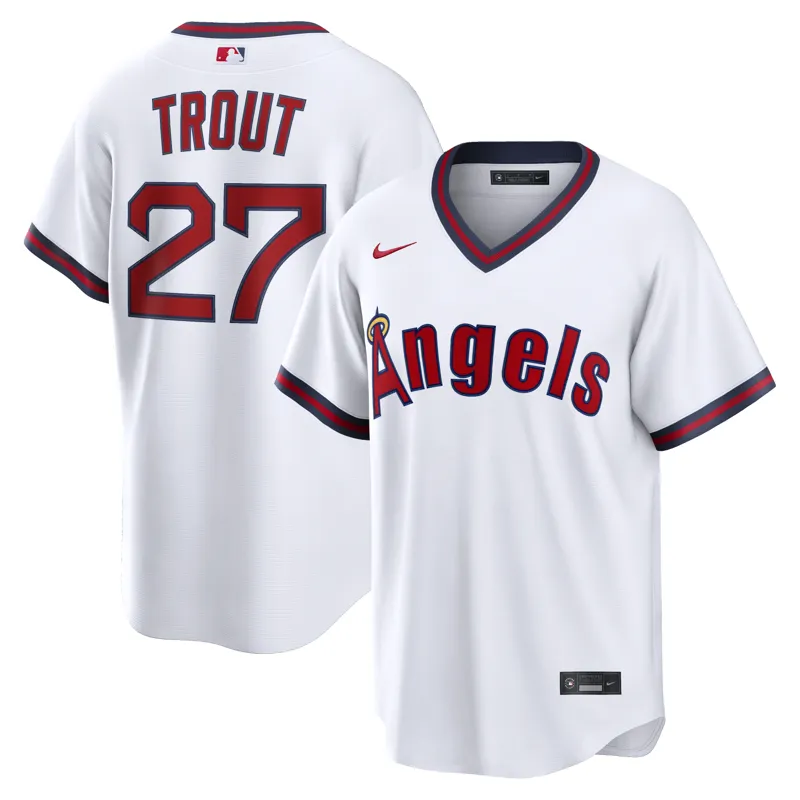 Los Angeles Angels Jersey Mike Trout White Alternate Jersey