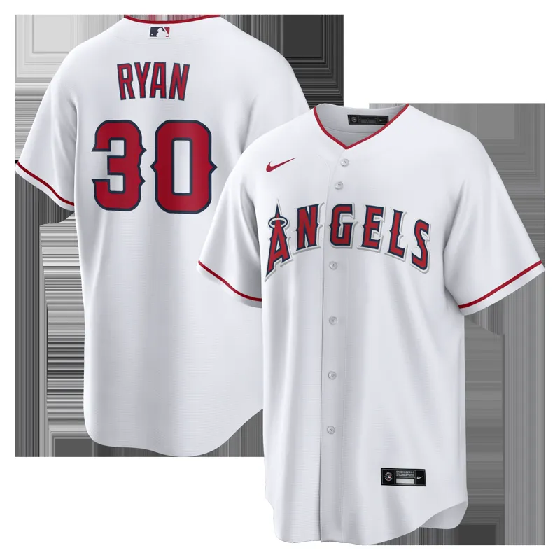 Los Angeles Angels Jersey Nolan Ryan White Home Retired Player Jersey