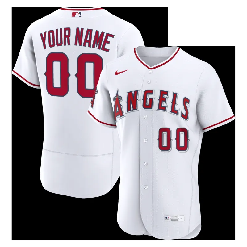 Los Angeles Angels Jersey White Home Blank Jersey - Image 3