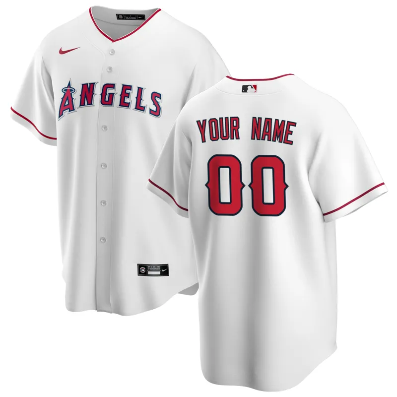 Los Angeles Angels Jersey White Home Blank Jersey - Image 2