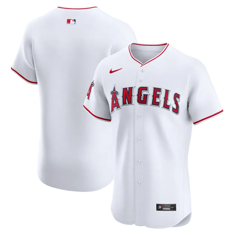 Los Angeles Angels Jersey White Home Blank Jersey - Image 4