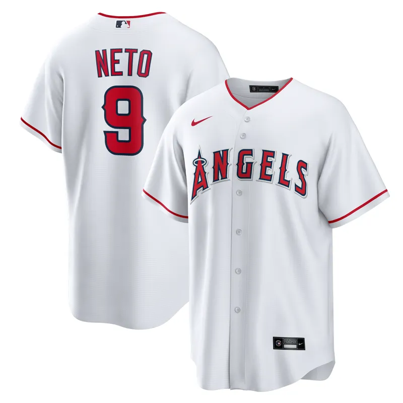 Los Angeles Angels Jersey Zach Neto White Home Jersey