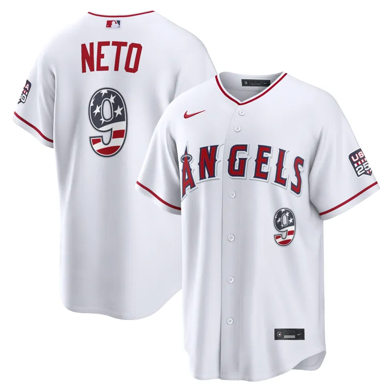 Los Angeles Angels Jersey Zach Neto White Home Jersey - Image 2