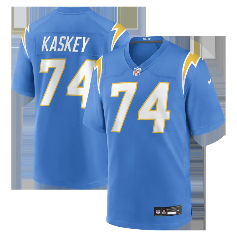 Los Angeles Chargers Jersey Matt Kaskey Powder Blue Team Game Jersey