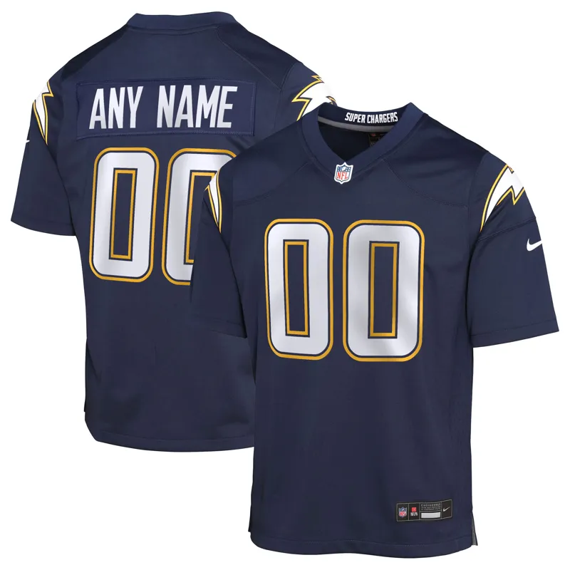 Los Angeles Chargers Jersey Navy Alternate Super Chargers Game Custom Jersey