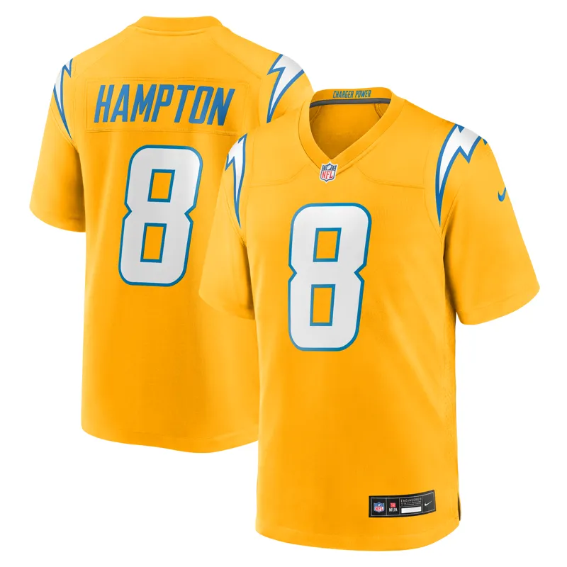 Los Angeles Chargers Jersey Omarion Hampton Gold Alternate Charger Power Game Player Jersey - Image 2