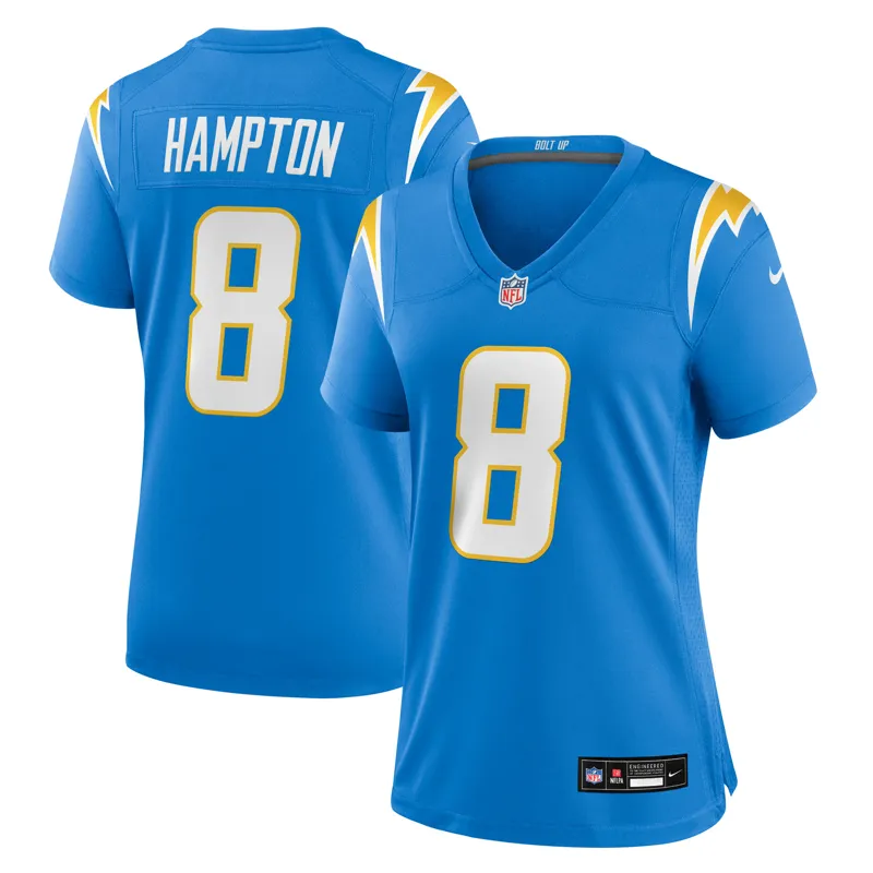Los Angeles Chargers Jersey Omarion Hampton Powder Blue Game Player Jersey - Image 3