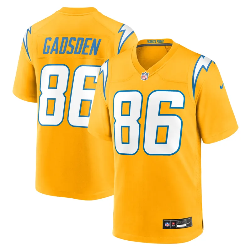 Los Angeles Chargers Jersey Oronde Gadsden Gold Alternate Charger Power Game Jersey