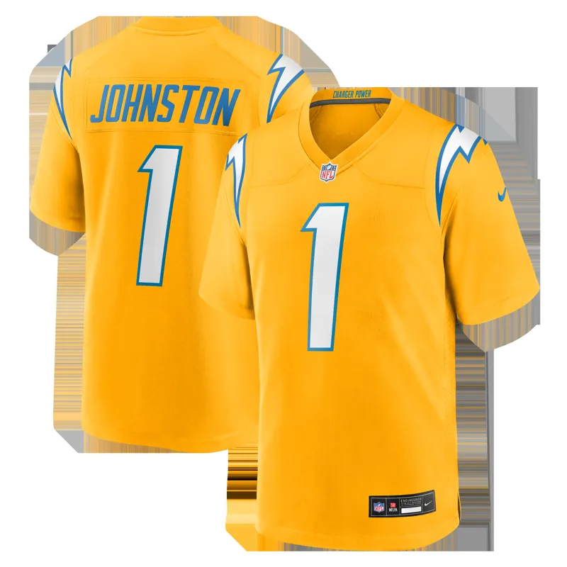 Los Angeles Chargers Jersey Quentin Johnston Gold Alternate Charger Power Game Player Jersey - Image 2