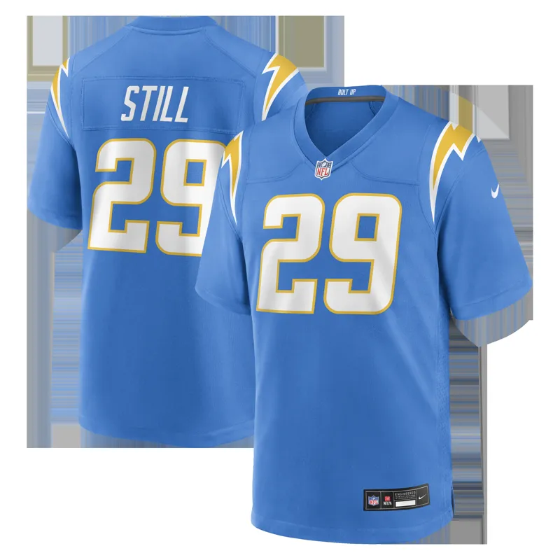 Los Angeles Chargers Jersey Tarheeb Still Powder Blue Game Jersey - Image 2