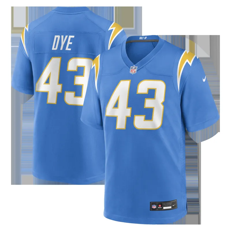 Los Angeles Chargers Jersey Trey Lance Powder Blue Team Game Jersey - Image 4