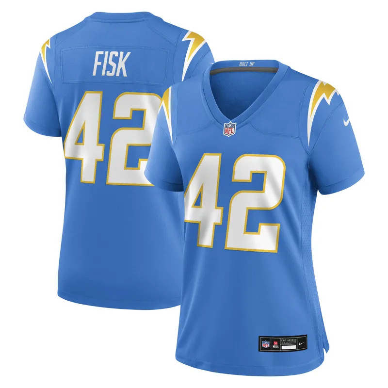 Los Angeles Chargers Jersey Tucker Fisk Powder Blue Team Game Jersey