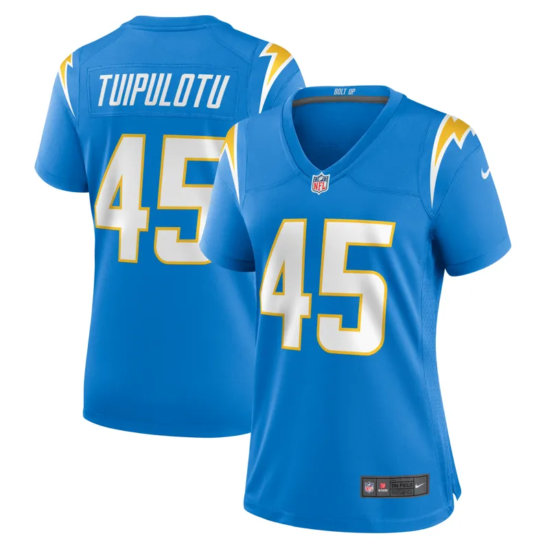 Los Angeles Chargers Jersey Tucker Fisk Powder Blue Team Game Jersey - Image 3