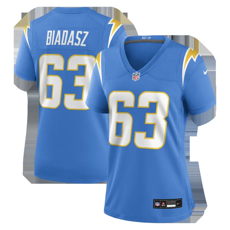 Los Angeles Chargers Jersey Tyler Biadasz Powder Blue Team Game Jersey