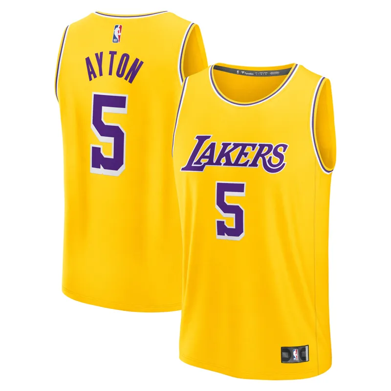 Los Angeles Lakers Jersey Deandre Ayton Gold Fast Break Player Icon Edition Jersey