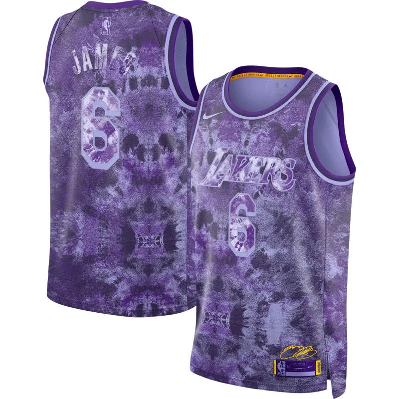 Los Angeles Lakers Jersey Lebron James Purple Select Series Swingman Jersey