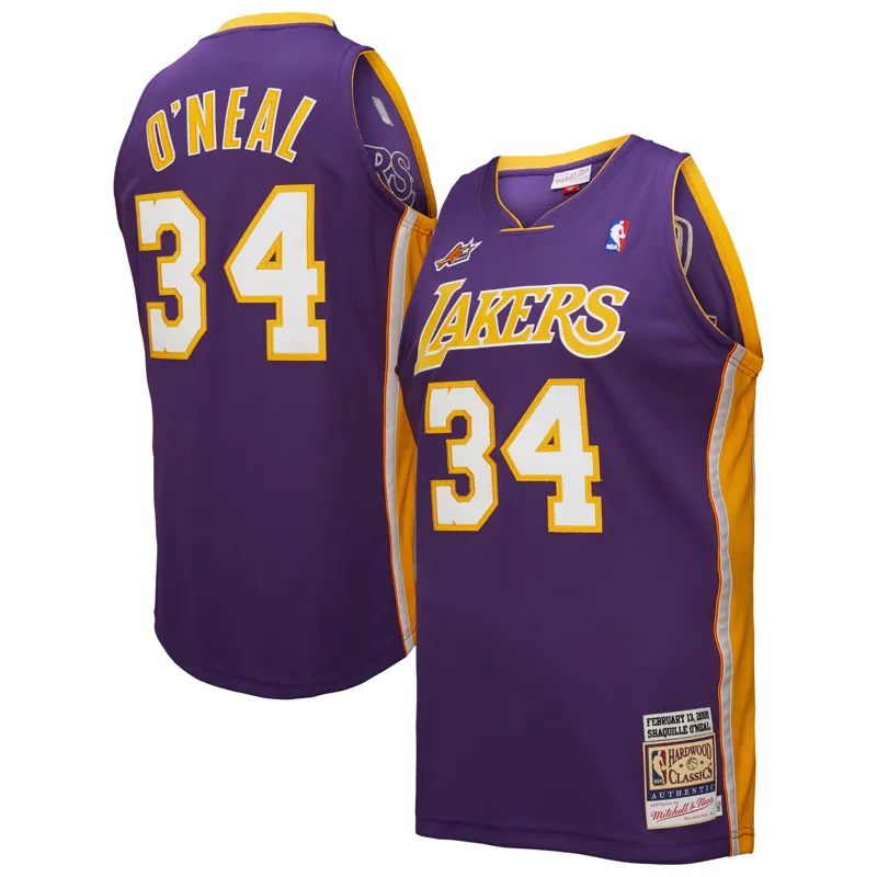 Los Angeles Lakers Jersey Mens Shaquille Oneal Purple 2000 Nba All Star Game Jersey