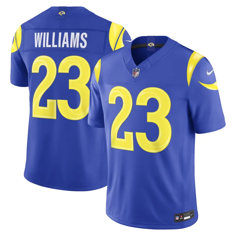 Los Angeles Rams Jersey Kyren Williams Royal Vapor Fuse Stitched Limited Jersey - Image 2