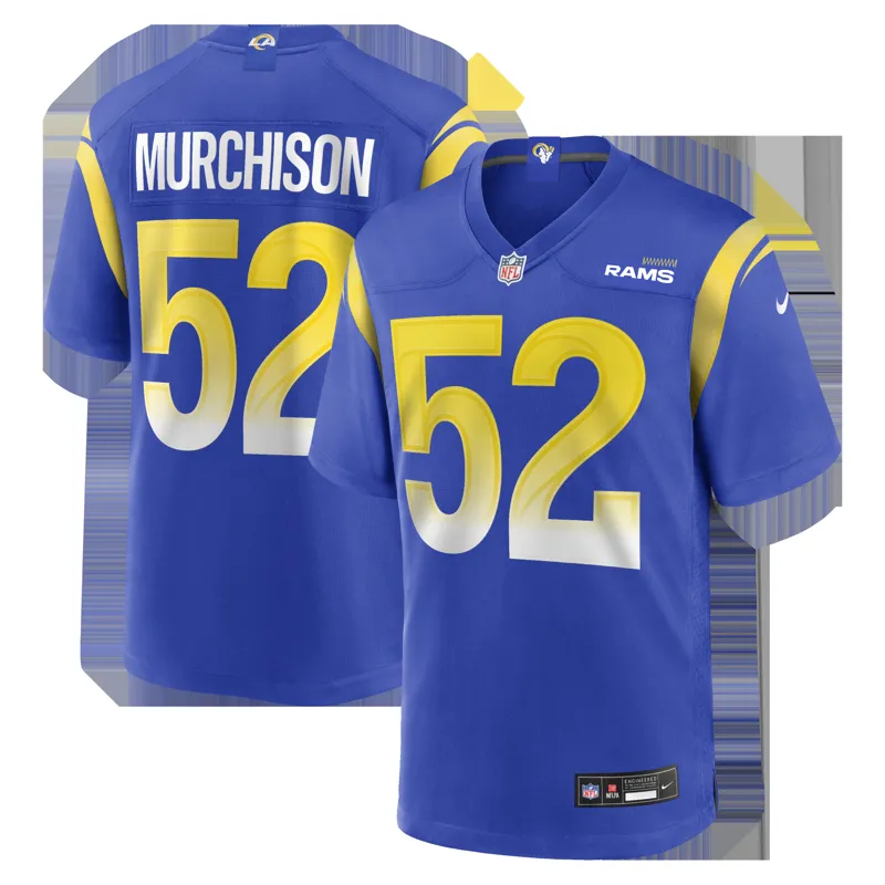 Los Angeles Rams Jersey Larrell Murchison Royal Team Game Jersey