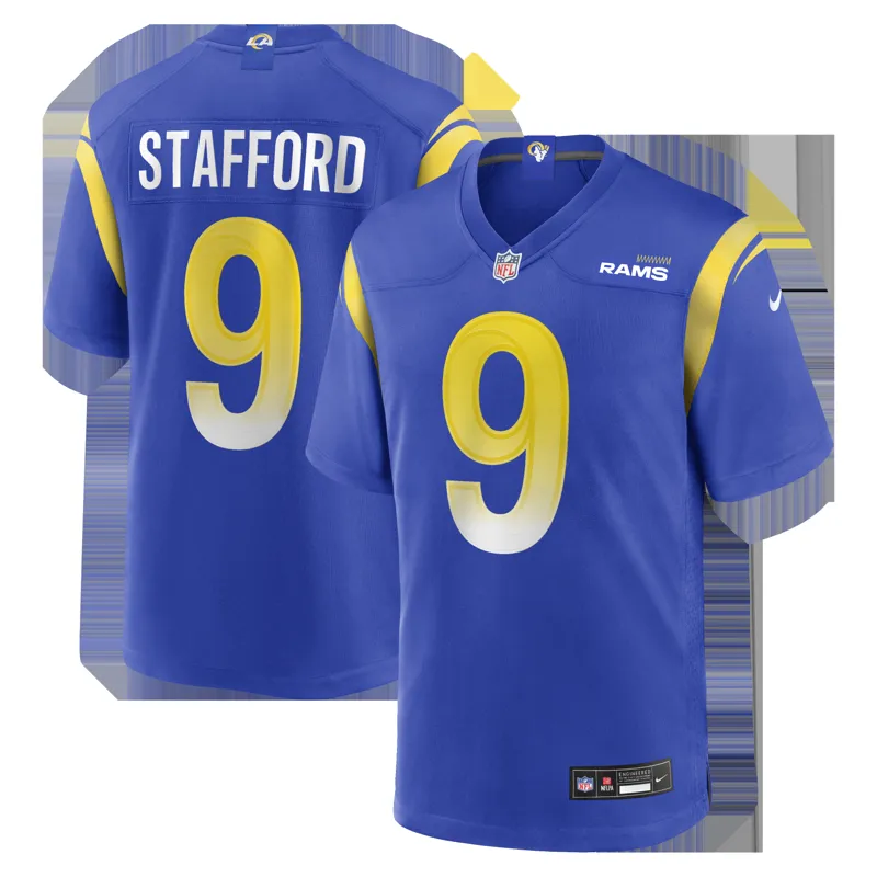 Los Angeles Rams Jersey Matthew Stafford Royal Player Game Jersey