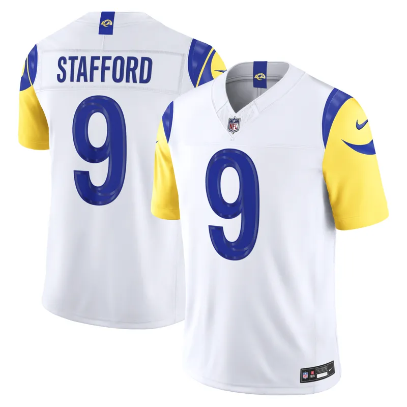 Los Angeles Rams Jersey Matthew Stafford White Vapor Fuse Stitched Limited Jersey