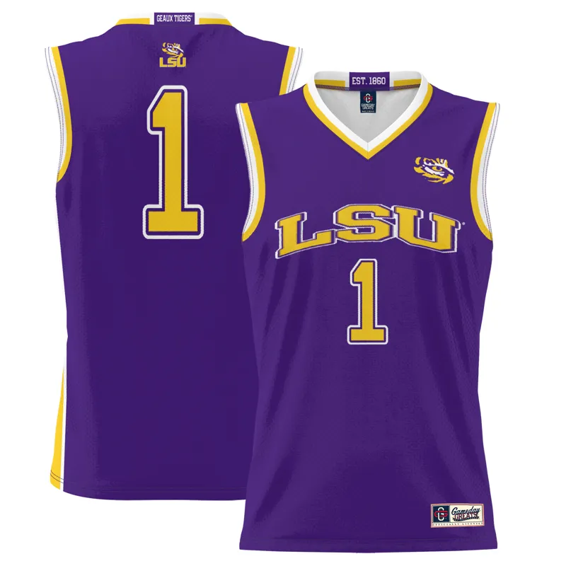 Lsu Tigers Jersey Gameday Greats #1 Purple Lightweight Jersey - Image 4