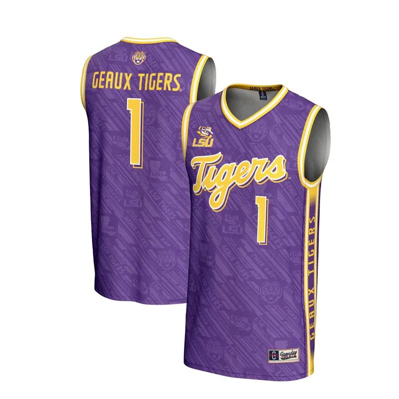 Lsu Tigers Jersey Gameday Greats #1 Purple Lightweight Collegiate Jersey - Image 3