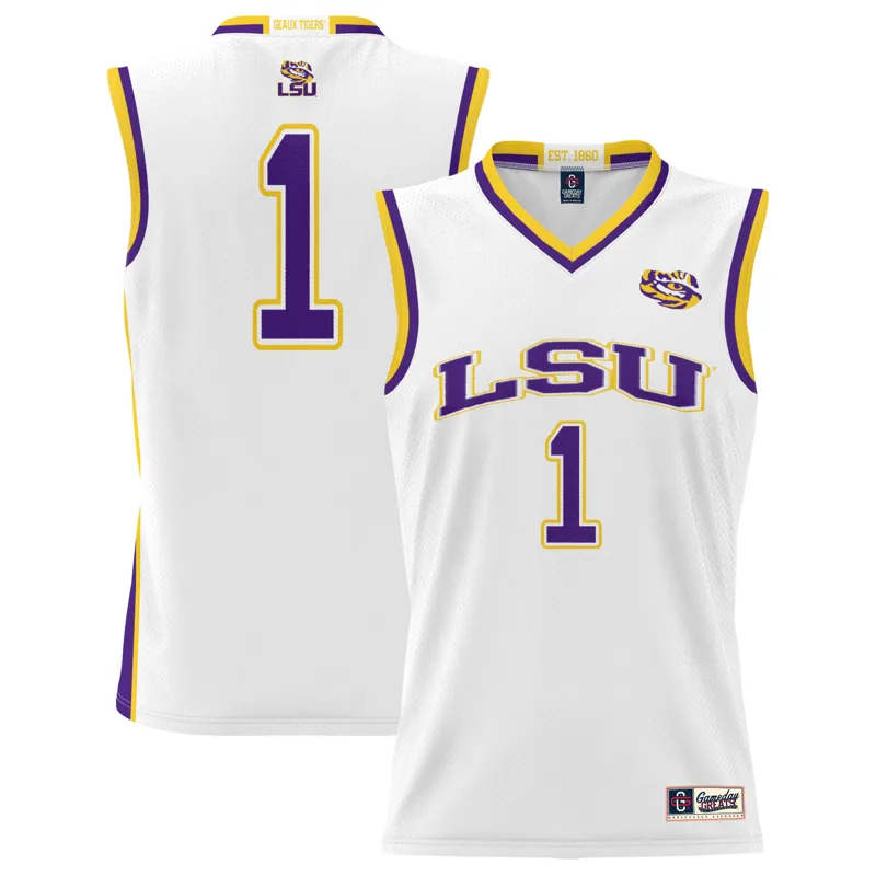 Lsu Tigers Jersey Gameday Greats #1 White Jersey - Image 3