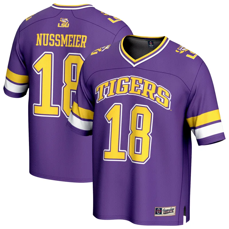 Lsu Tigers Jersey Gameday Greats Garrett Nussmeier Purple Lightweight Player Jersey - Image 2