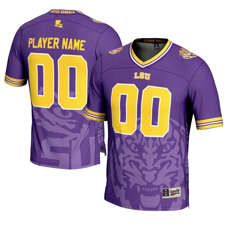 Lsu Tigers Jersey Gameday Greats Purple Icon Print Pick A Player Jersey