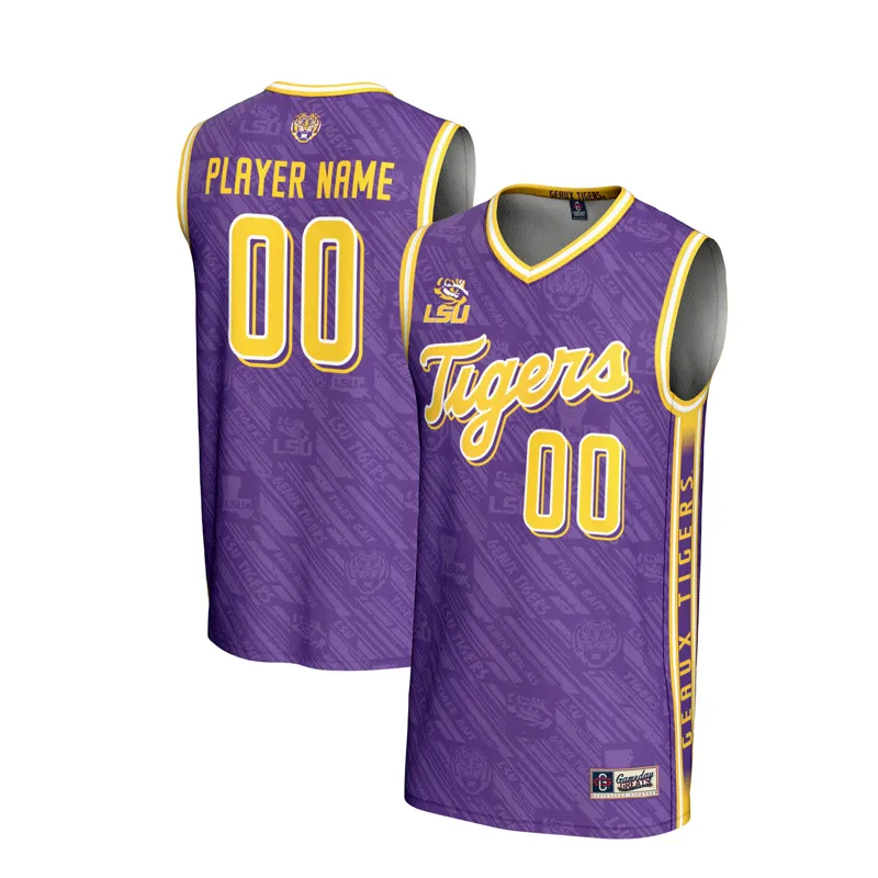 Lsu Tigers Jersey Gameday Greats Purple Icon Print Pick A Player Jersey - Image 5