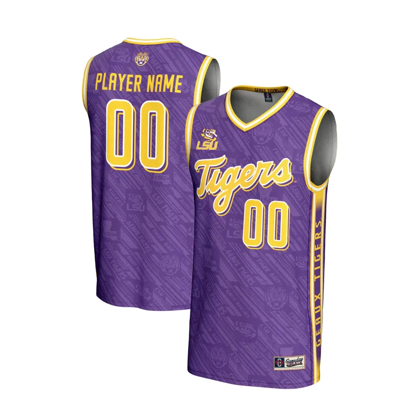 Lsu Tigers Jersey Gameday Greats Purple Icon Print Pick A Player Jersey - Image 4