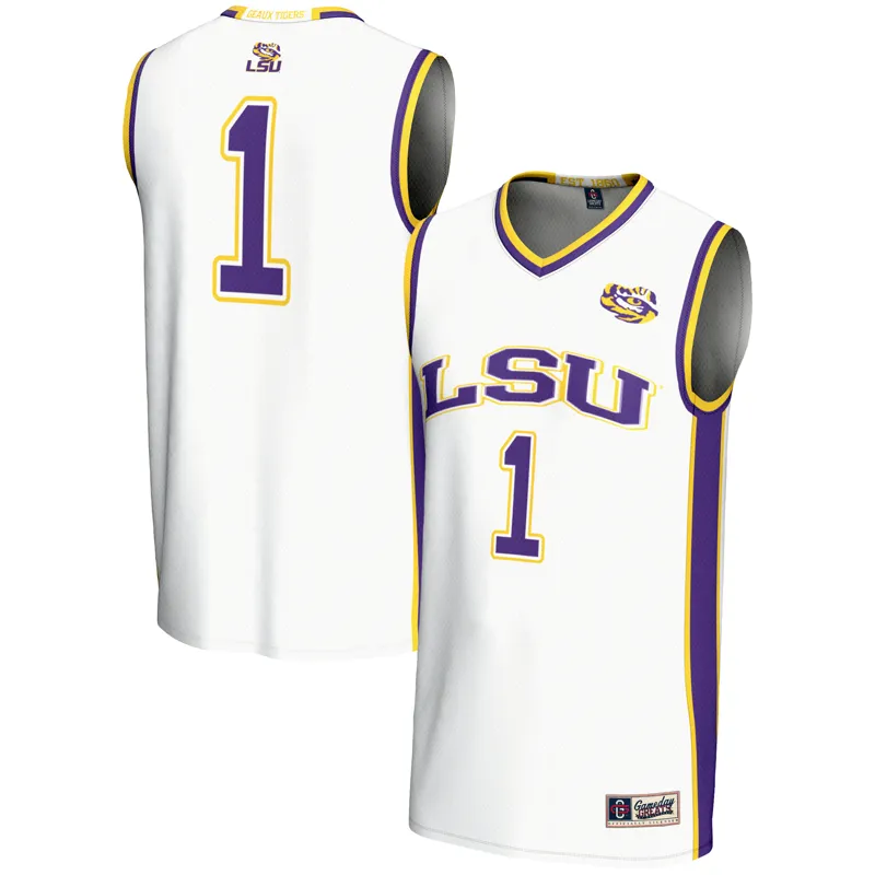 Lsu Tigers Jersey Gameday Greats White #1 Lightweight Jersey - Image 2