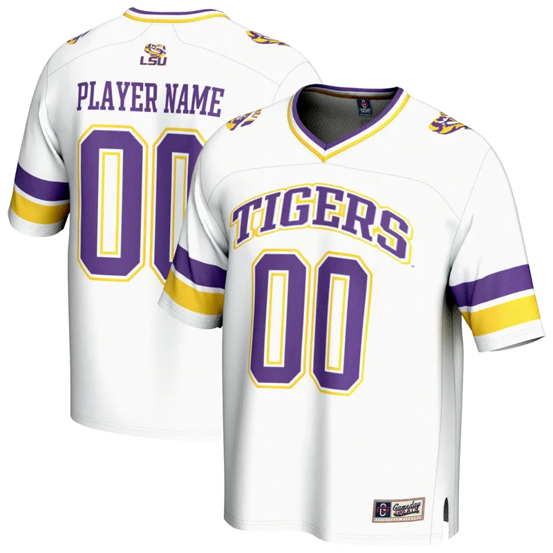 Lsu Tigers Jersey Gameday Greats White Pick A Player Jersey - Image 3