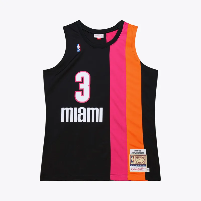 Miami Heat Jersey Chris Bosh Black 2013-14 Hardwood Classics Swingman Jersey - Image 3
