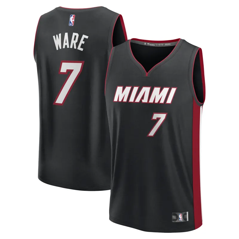 Miami Heat Jersey Kelel Ware Black Fast Break Player Icon Edition Jersey