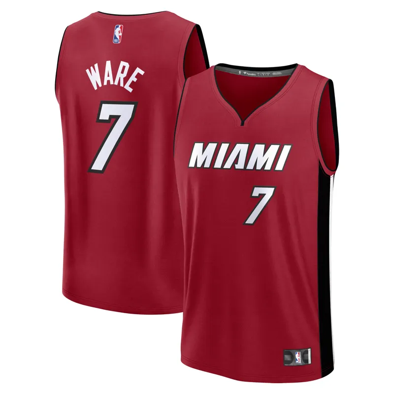 Miami Heat Jersey Kelel Ware Black Fast Break Player Icon Edition Jersey - Image 4