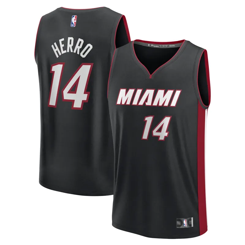 Miami Heat Jersey Tyler Herro Black Fast Break Player Icon Edition Jersey