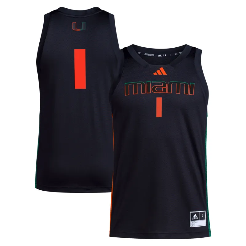 Miami Hurricanes Jersey #1 Black Swingman Jersey