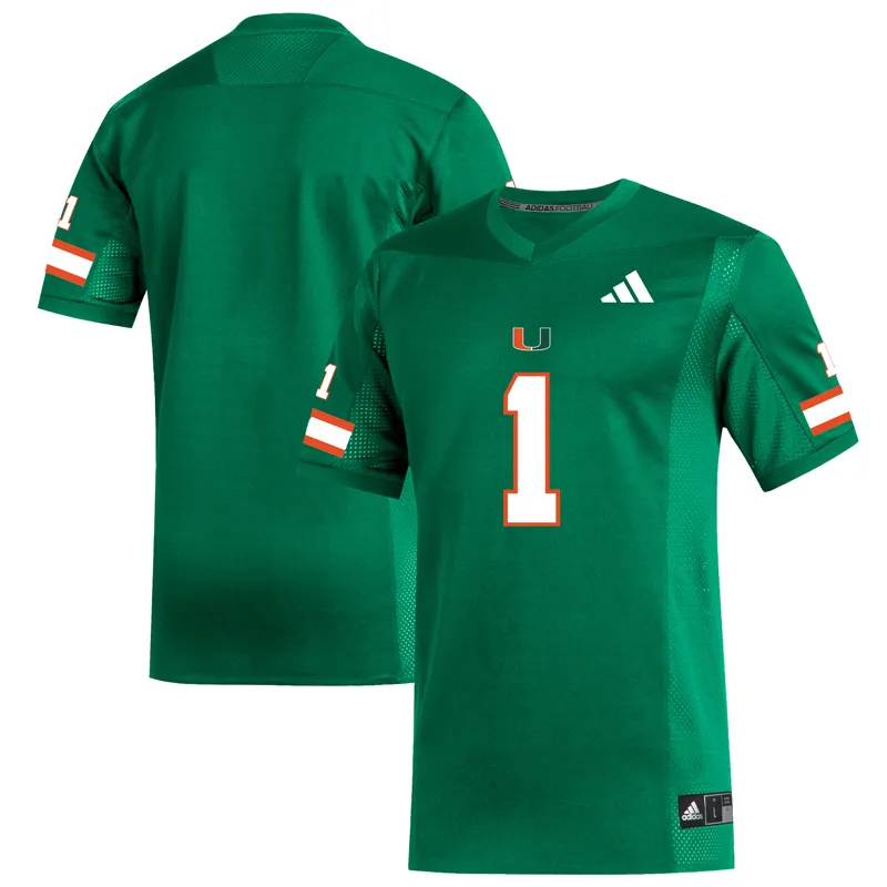 Miami Hurricanes Jersey #1 Black Swingman Jersey - Image 2