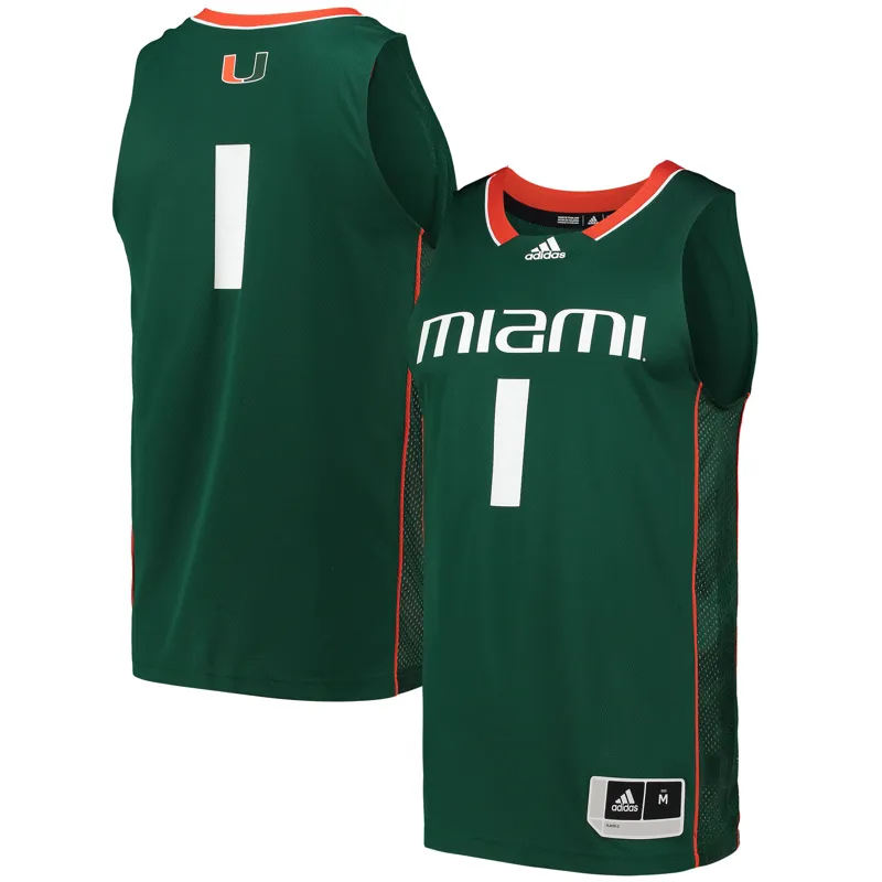Miami Hurricanes Jersey #1 Green Swingman Jersey