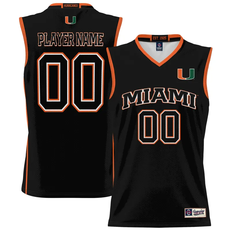 Miami Hurricanes Jersey Gameday Greats Black Pick A Player Lightweight Jersey - Image 4